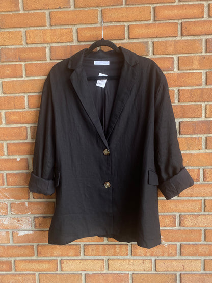 100% Linen Black Blazer