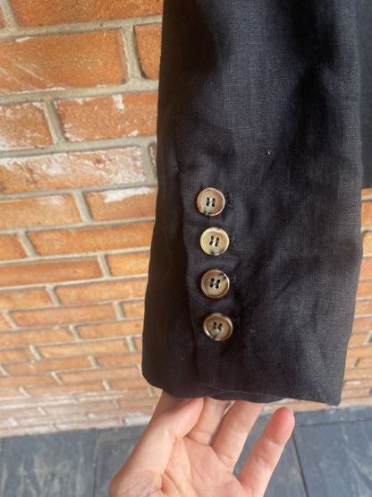 100% Linen Black Blazer