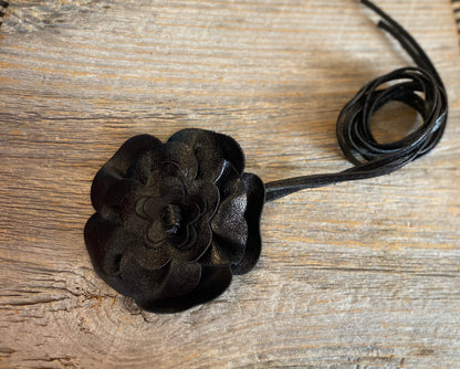 Leather Rosette Multi-wear Accessory