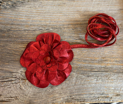 Leather Rosette Multi-wear Accessory