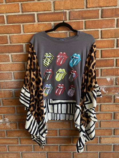 Up-cycled Band Tee - ROLLING STONES