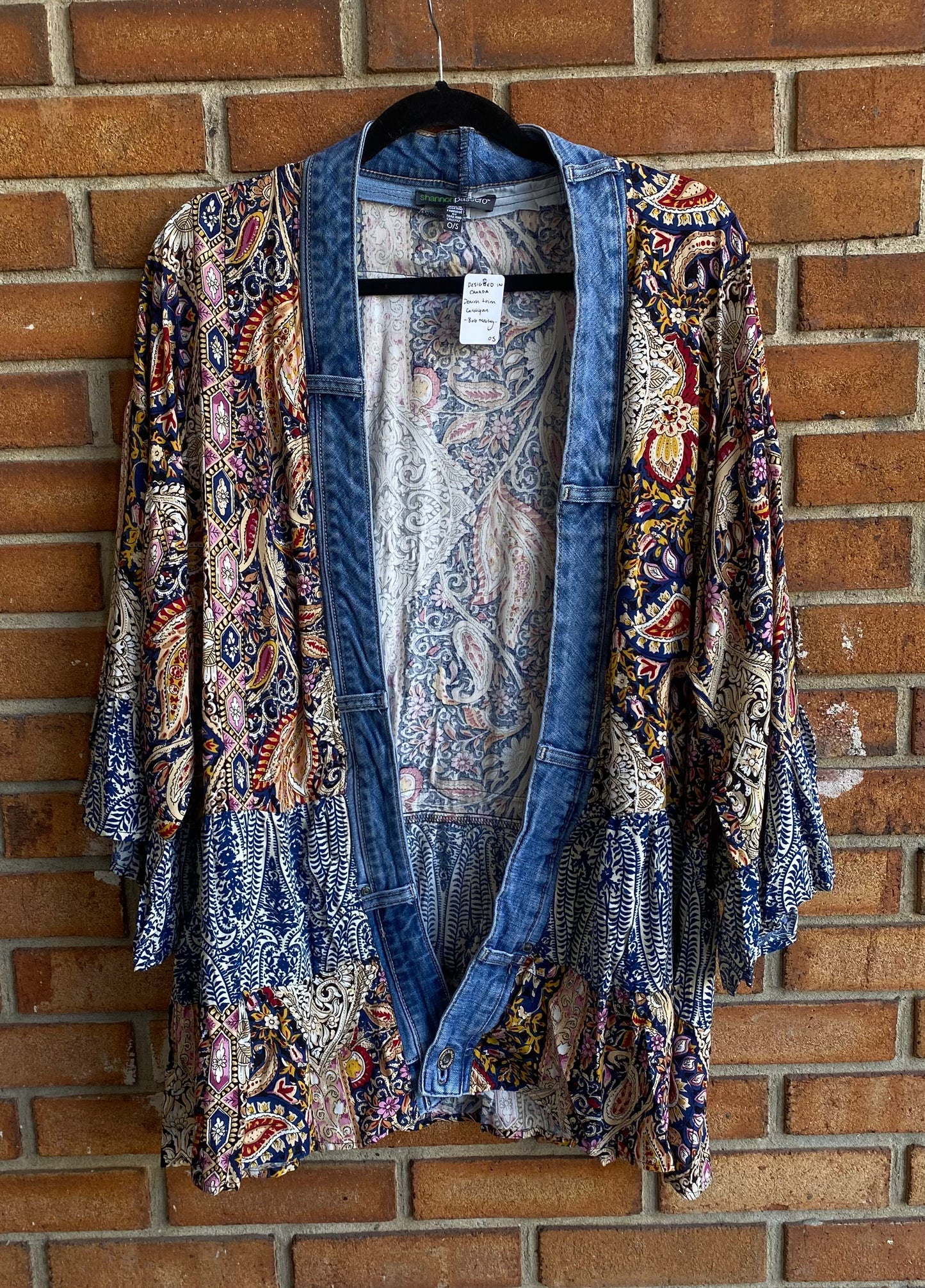 Denim Trim Band Tee Cardigan - BOB MARLEY