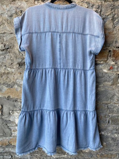 Tencel Denim Shirt Dress - Bleached Blue