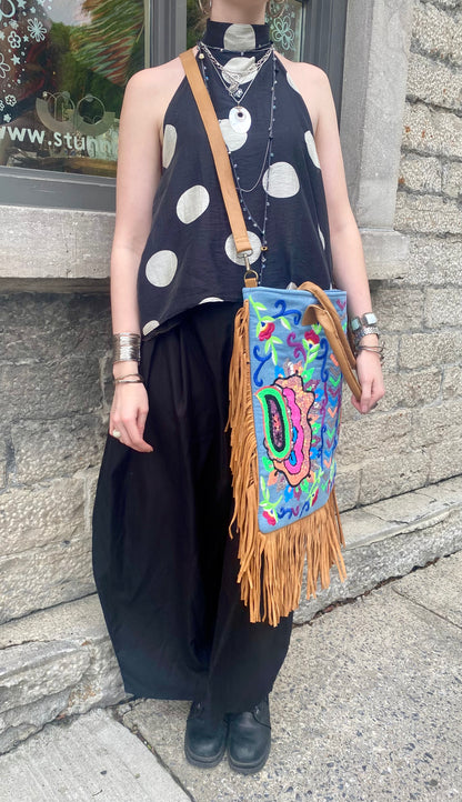 Handcrafted Boho Fringe Tote