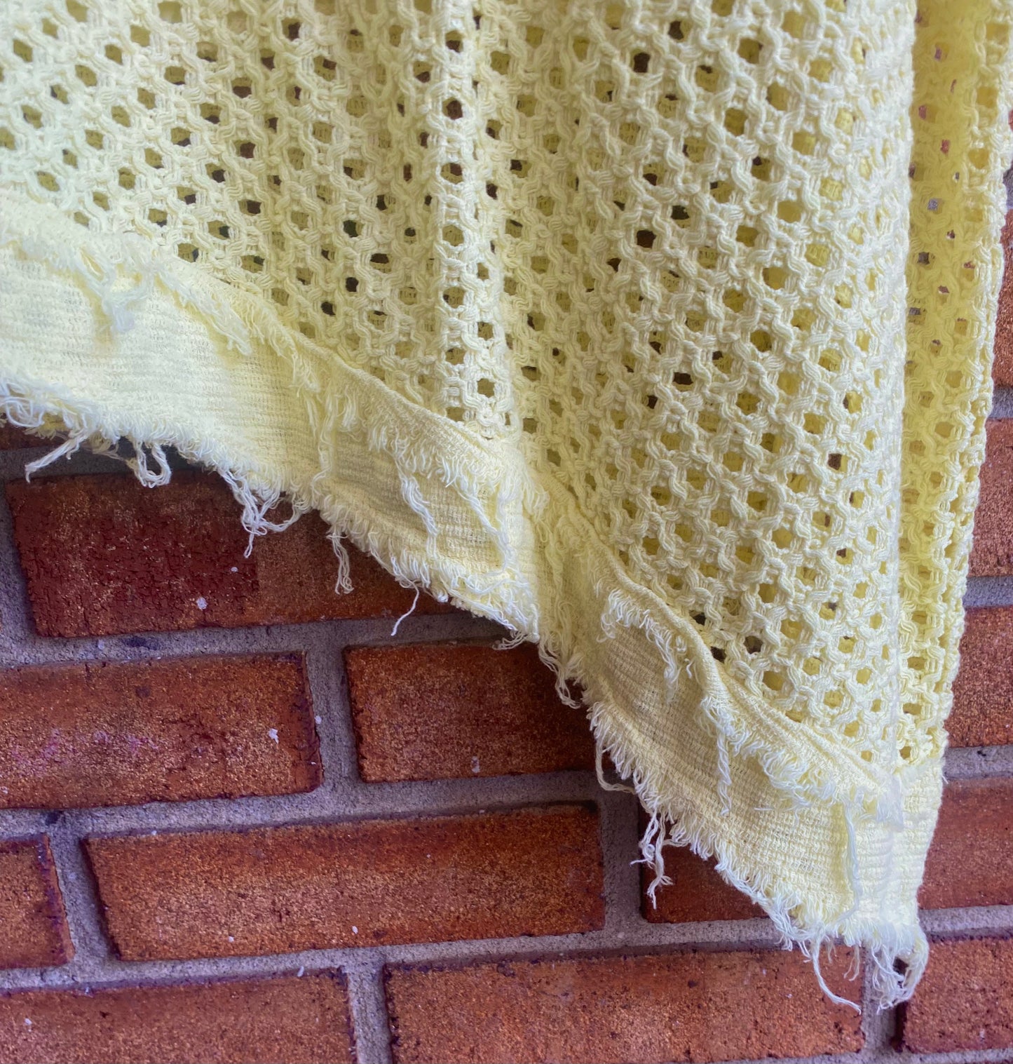100% Cotton Knit Asymmetrical Top - YELLOW