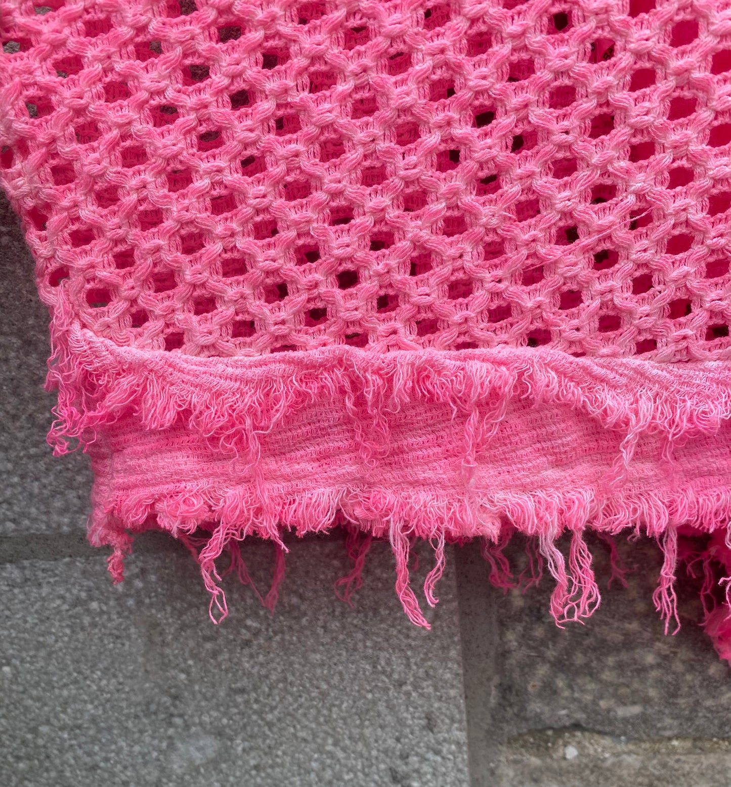 100% Cotton Knit Asymmetrical Top - PINK
