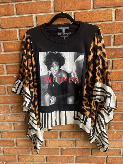 Up-Cycled Band Tee - Whitney Huston