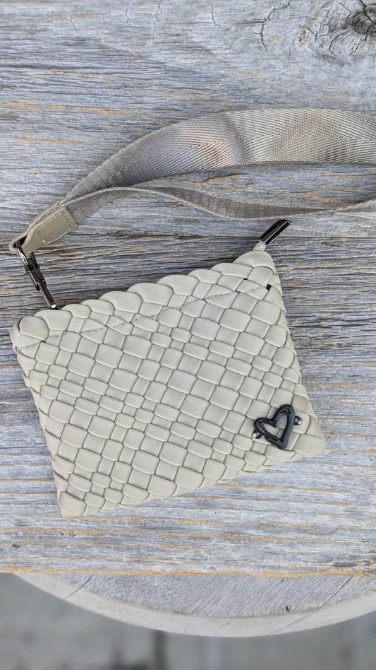 Mini Messenger Wristlet - Sand