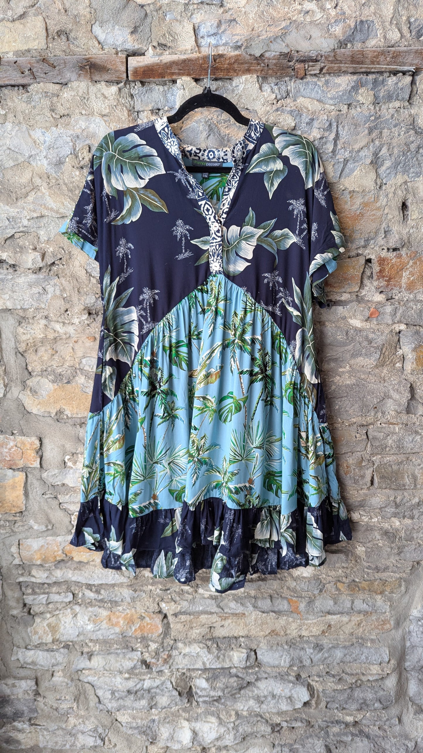 Tiered Short Sleeve Dress with Pockets