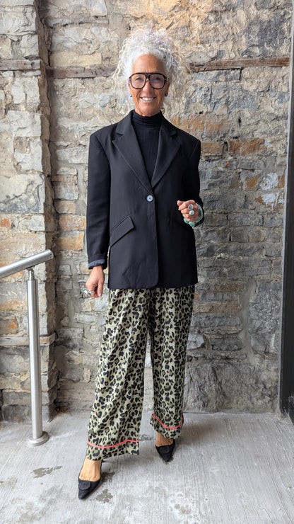 2 PC Cotton Animal Print and Hot Pink Pyjama Set