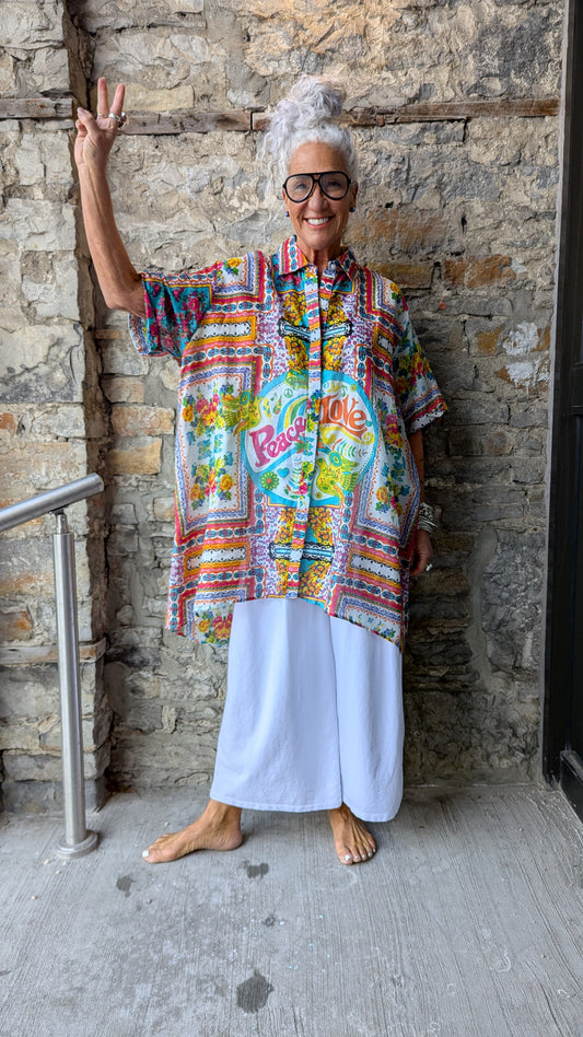 100% Cotton OVERSIZED Multi Coloured Shirt