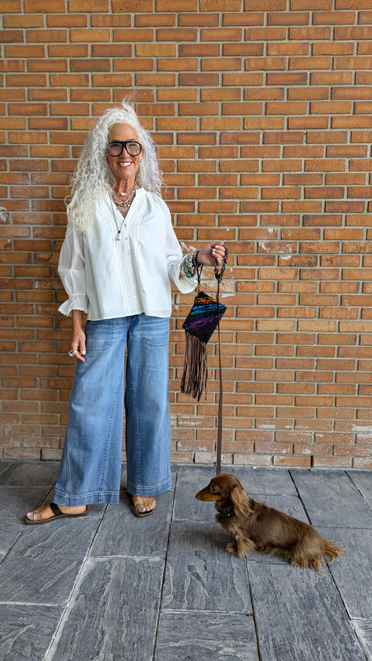 100% White Cotton Button Front Top