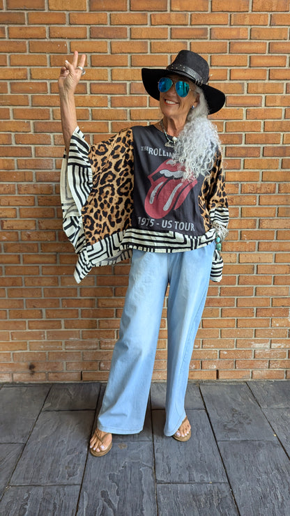 Up-cycled Band Tee - ROLLING STONES