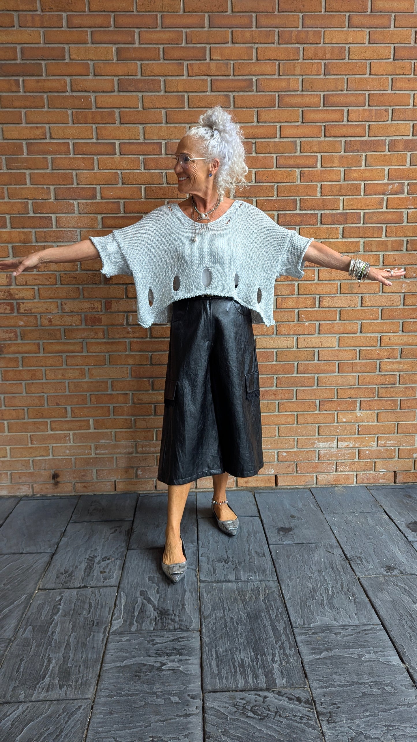 Relaxed Knit Sweater - LAVENDER