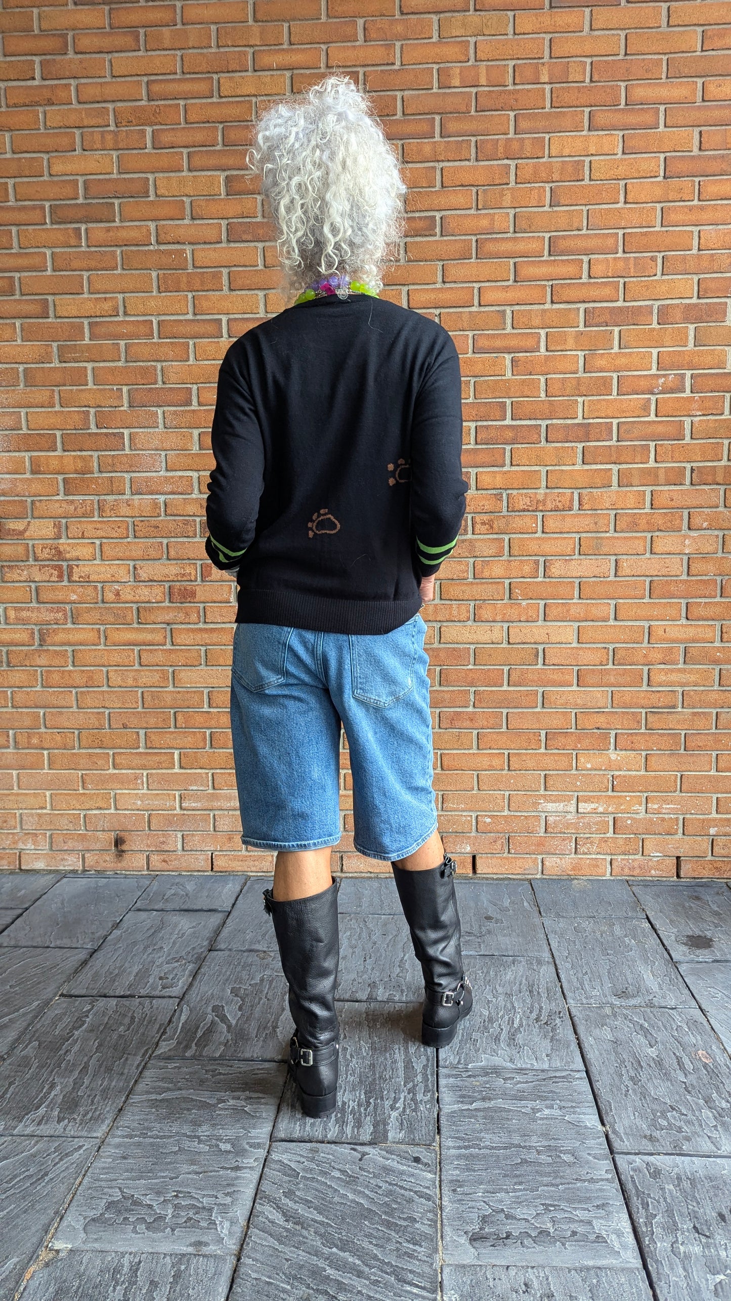 Cotton Cashmere Cat Sweater - BLACK, GREEN, BROWN