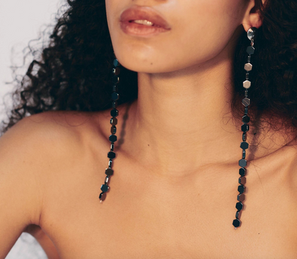 Lightweight Hematite Long Earrings