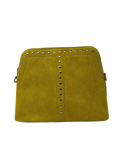 Suede with Silver Hardware Adjustable Strap - YELLOW