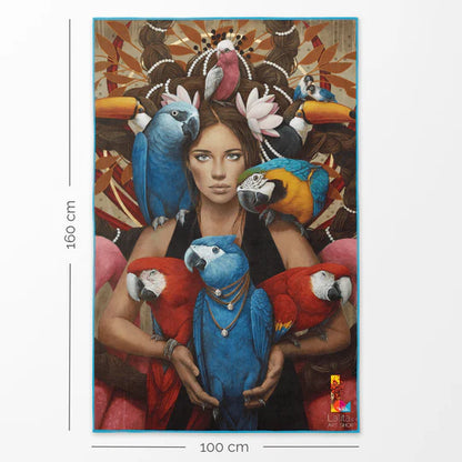 Reversible Quick Dry Towel - Exotic Birds