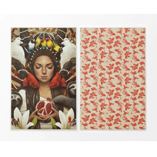 Unisex Reversible Quick Dry Towel - Pomegranate