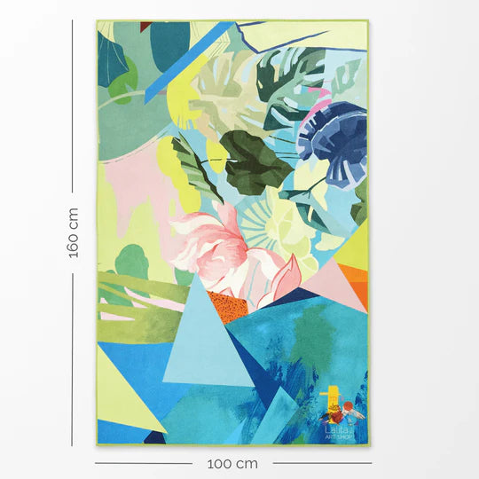 Unisex Reversible Quick Dry Towel - Pastel Flowers