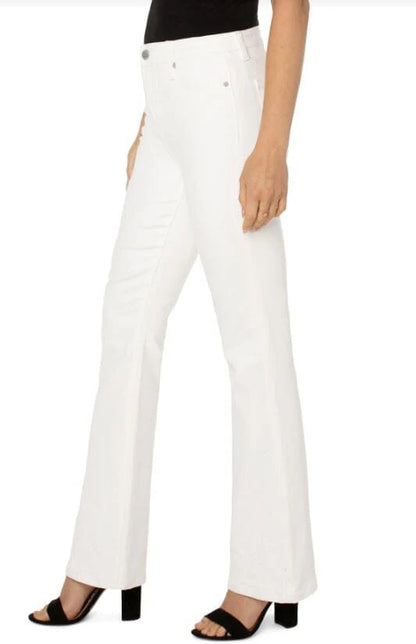 Liverpool White Cotton Bootcut Jeans