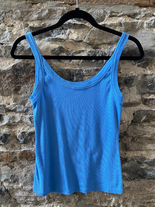PERIWINKLE Ribbed Cotton Tank