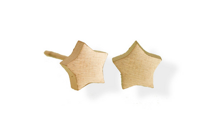 Small Stud gold Earring- solid star